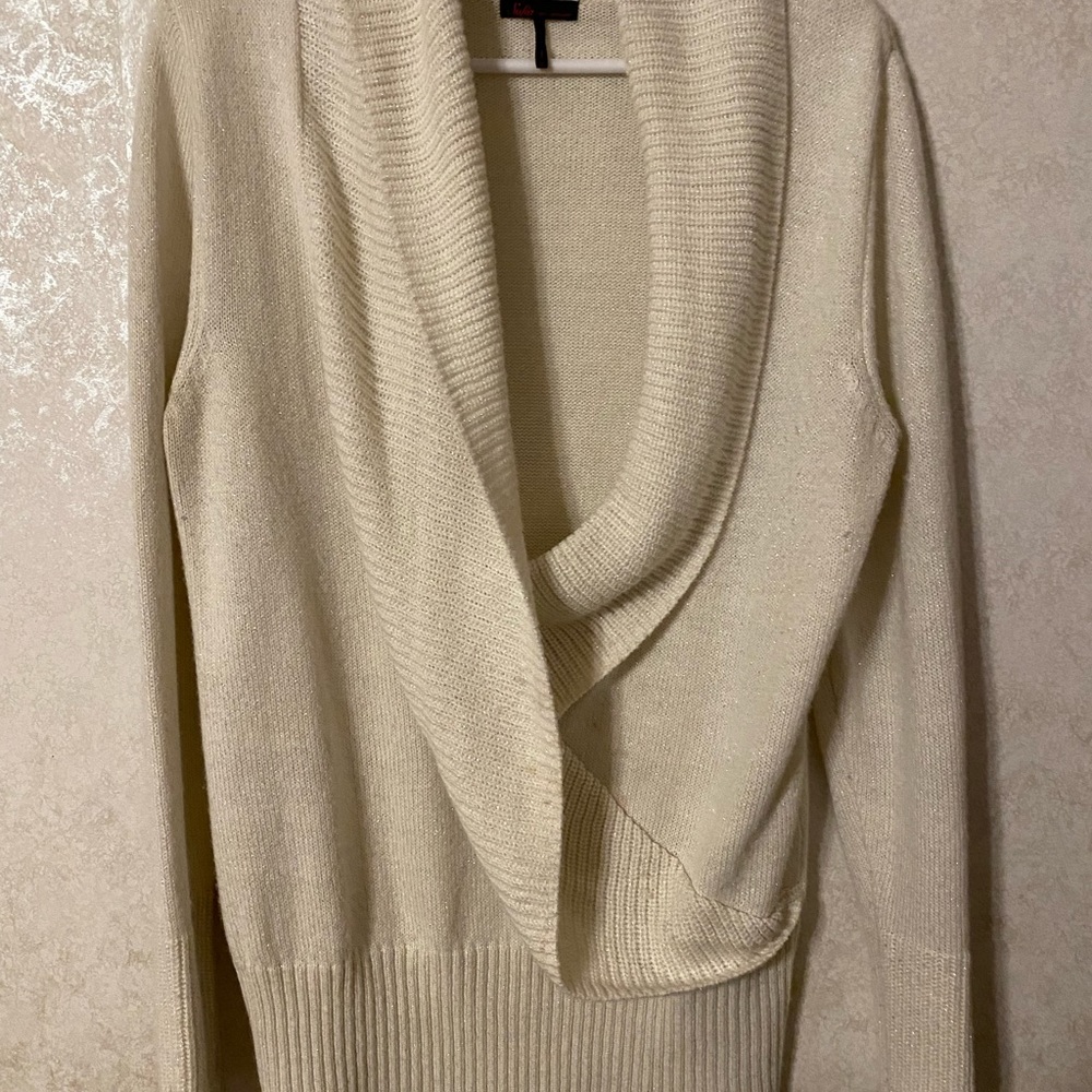 Soft and sparkly cowl neck sweater